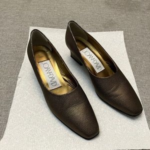 Women's Joan & David Bronze Woven Leather Shoe